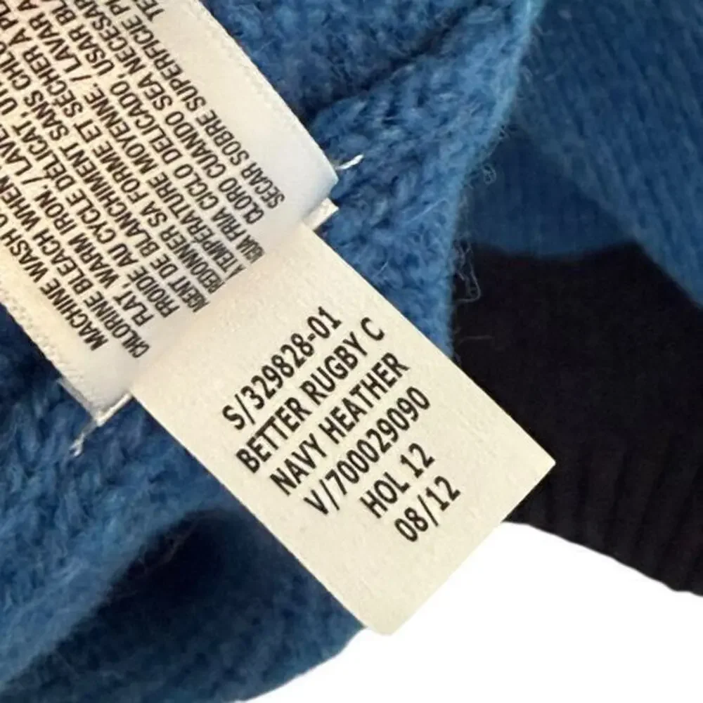 NWT Old Navy Wool Blend Blue Striped Rugby Sweater Men's Size XL
